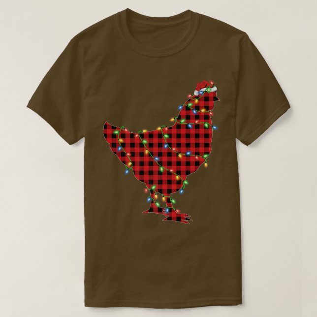 Chicken Bird Julafton Ljus Red Buffalo Play Chicke T Shirt (Design framsida)