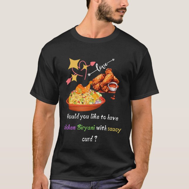 Chicken Biryani Cravings – Spice Up Your Style! T Shirt (Framsida)