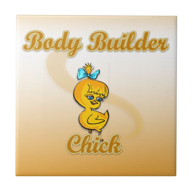 Chicken Body Builder Kakelplatta (Framsidan)