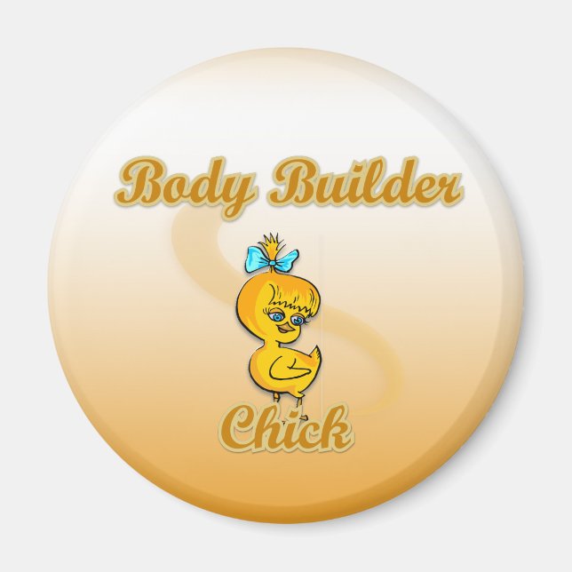 Chicken Body Builder Magnet (Framsidan)