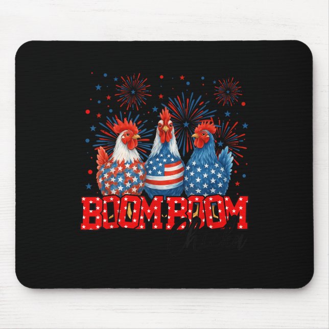 Chicken Boom Boom Funny Patriotic Chicka 4th Of Ju Musmatta (Framsidan)
