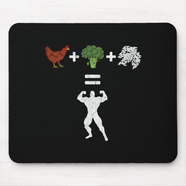 Chicken Broccoli Ris Bodybuilding Diet Funny Spor Musmatta (Framsidan)