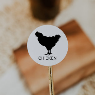 Chicken Bröllop Meal Choice Runt Klistermärke