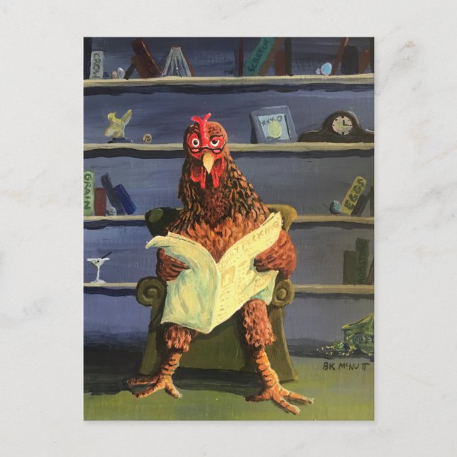 CHICKEN BUCK-BUCK STÅR INTE BORT VYKORT (Framsida)