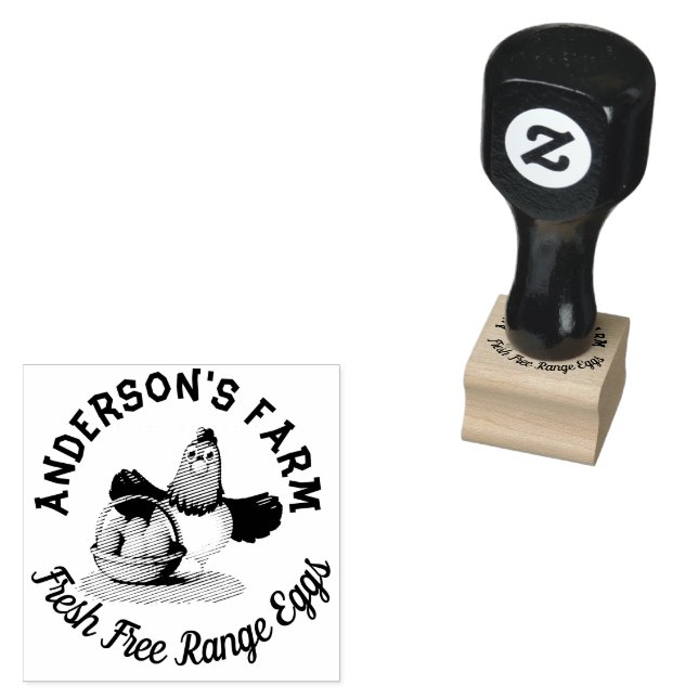 Chicken Business Funny Anpassningsbar Family Farm  Stämpel (Stämplad)