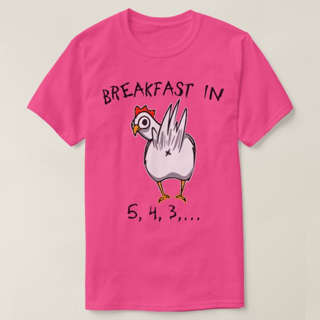 Chicken Butt Breakfast Funny Chicken T Shirt (Design framsida)