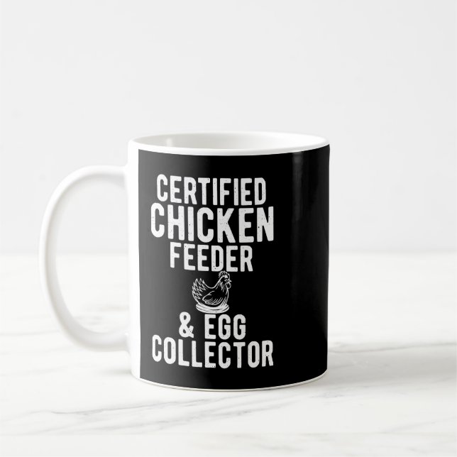 Chicken Certified Chicken Feeder Egg Collector Hen Kaffemugg (Vänster)