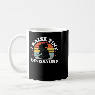 Chicken Chick I Raise Tiny Dinosaurs Funny Chicken Kaffemugg