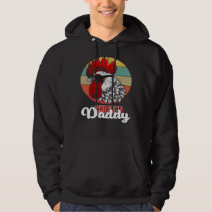 Chicken Chick Manar Vintage Chicken pappa Retro Fa Hoodie