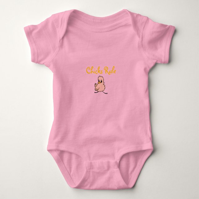 chicken chickar härskar t-shirt (Framsida)