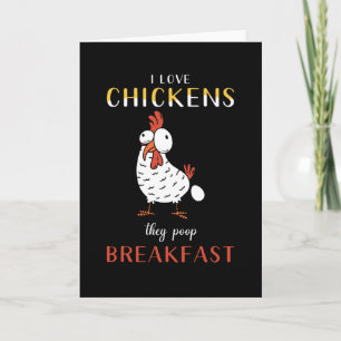 Chicken Chickens Sutning Funny Kort