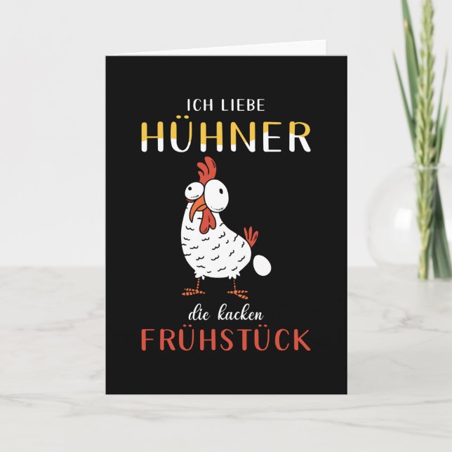 Chicken Chickens Sutning Funny Kort (Framsida)