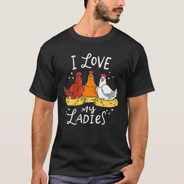 Chicken Chicks Eggs Farmer Funny T Shirt (Framsida)