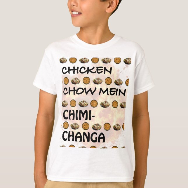 CHICKEN CHOW MEIN CHIMICHANGA T-SHIRT (Framsida)