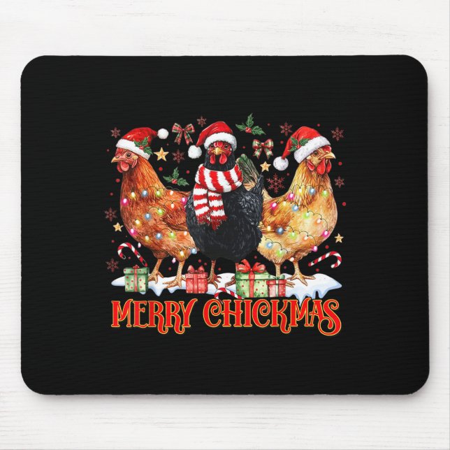 Chicken Christmas Merry Chickmas Santa Claus Hat F Musmatta (Framsidan)