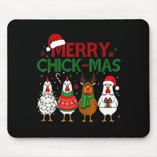 Chicken Christmas Santa Hat Merry Chickmas Xmas Fa Musmatta (Framsidan)