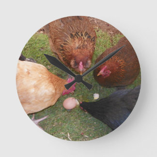 Chicken Clock Rund Klocka