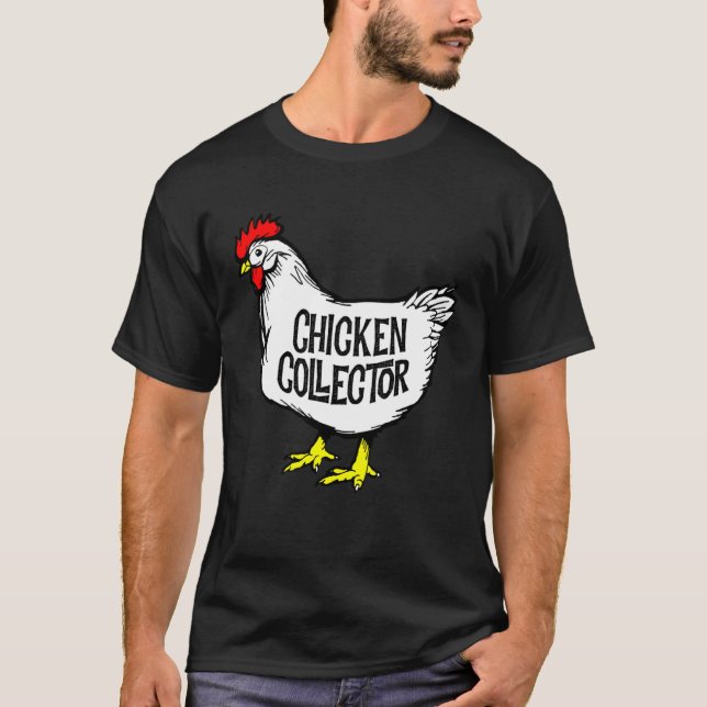 Chicken Collector Backyard Farm Clucking Hen Graph T Shirt (Framsida)