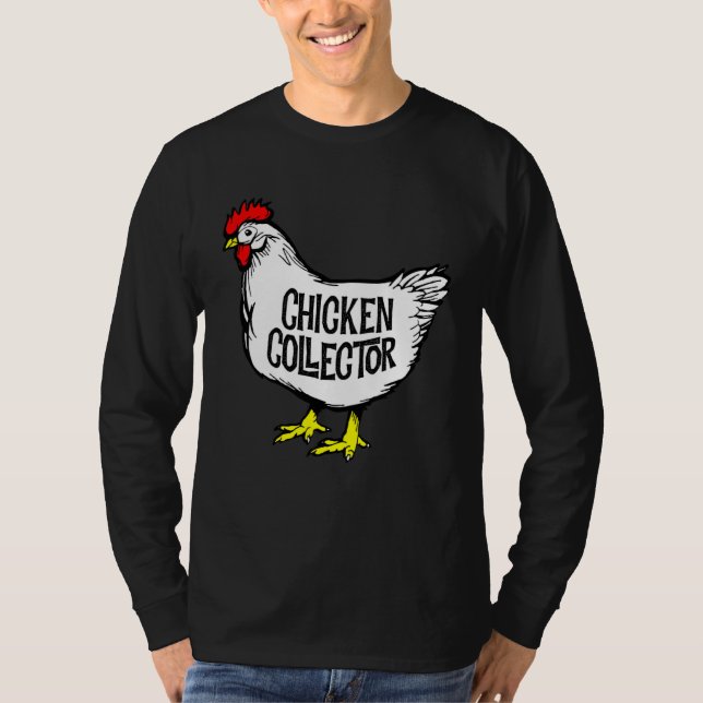Chicken Collector Backyard Farm Clucking Hen Graph T Shirt (Framsida)