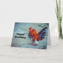 Chicken Colorful Tupp Photo Birthday Kort