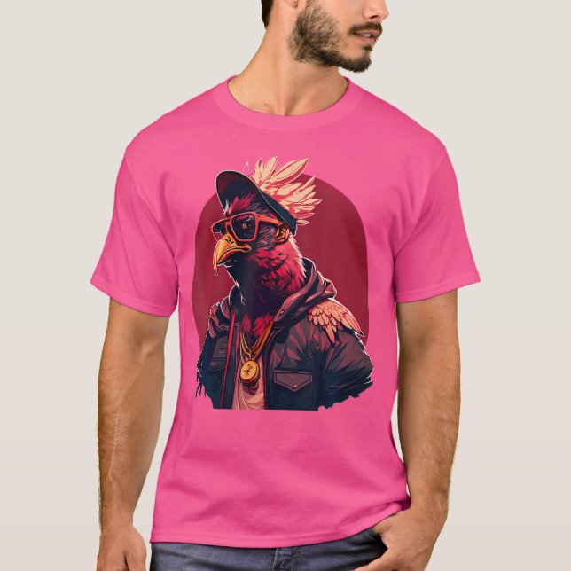 Chicken Coola Rap Hip hop Rb Rapper T Shirt (Framsida)