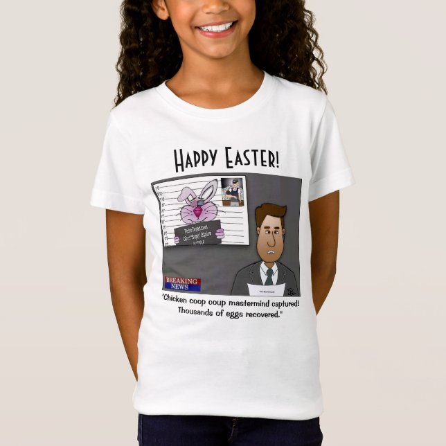 Chicken Coop Coup Mastereart Girl's White T-Shirt (Framsida)