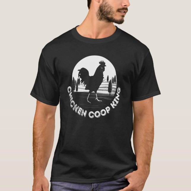 Chicken Coop Kung Tupp Livestock Chicken Pappa T Shirt (Framsida)