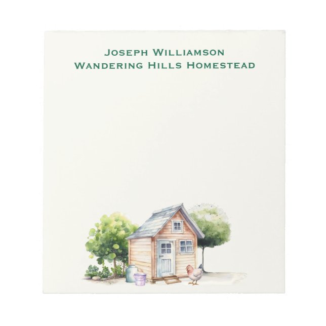 Chicken Coop Personlig Anteckningsblock (Framsida)