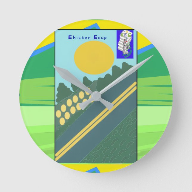 Chicken Coup  Rund Klocka (Framsida)