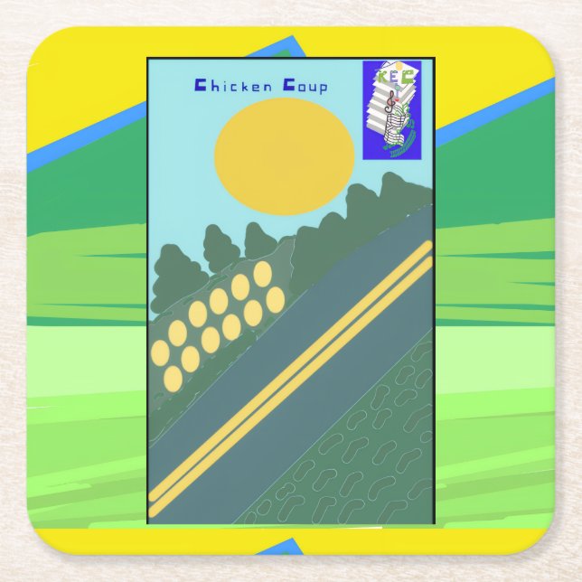 Chicken Coup  Underlägg Papper Kvadrat (Framsidan)