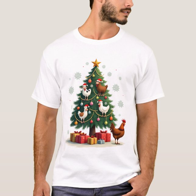 Chicken Cow Goat Horse Farm Animal Farmer Christma T Shirt (Framsida)