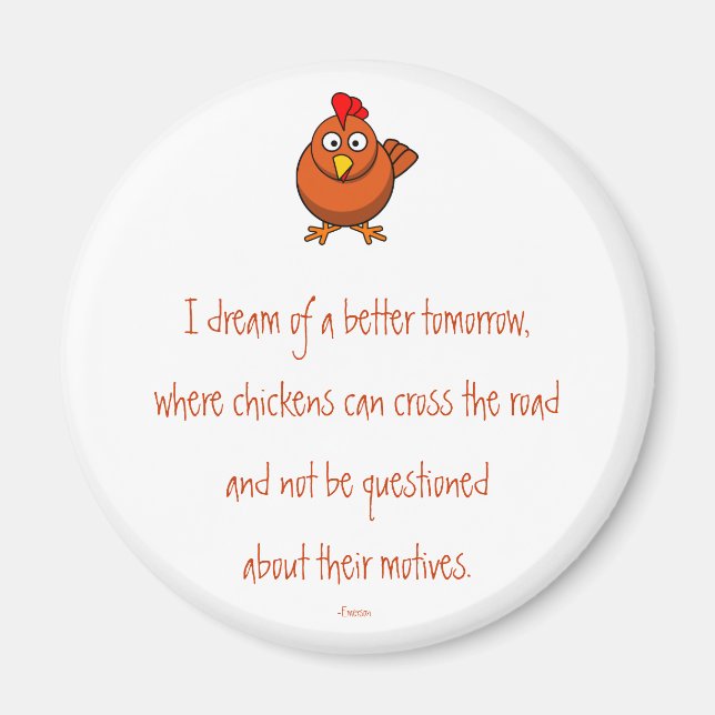 Chicken Crossing Motives Magnet (Framsidan)