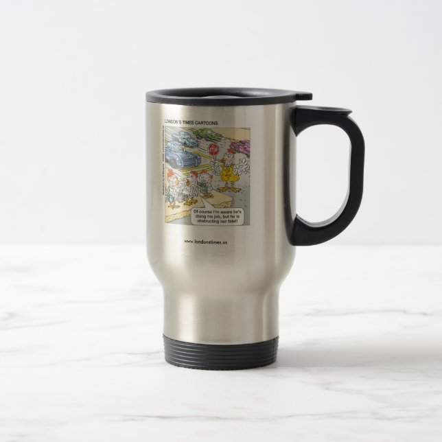 Chicken Crossing Road Funny Travel Mug Resemugg (Höger)