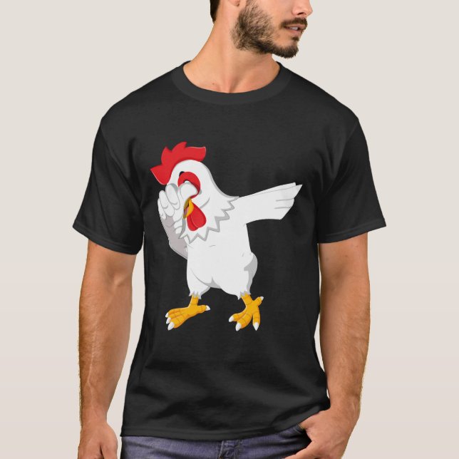 Chicken Dab   T Shirt (Framsida)