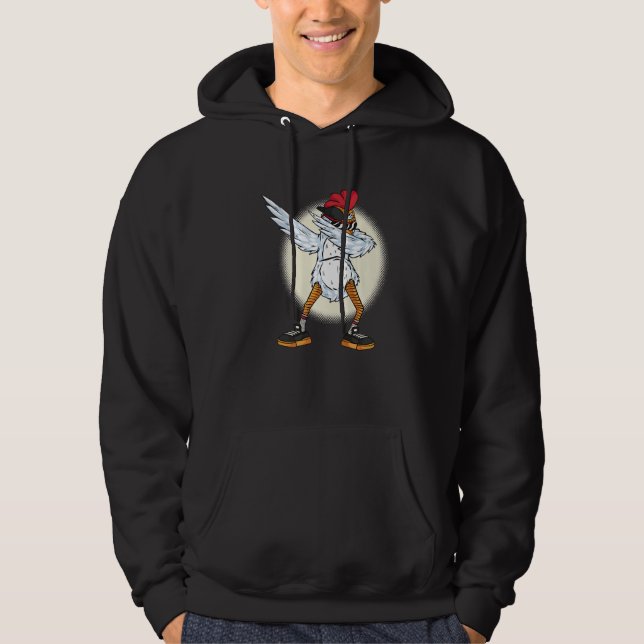 Chicken Dabbing  Chickens Farm Farmer Dab Dance Hoodie (Framsida)