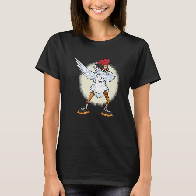 Chicken Dabbing  Chickens Farm Farmer Dab Dance T Shirt (Framsida)