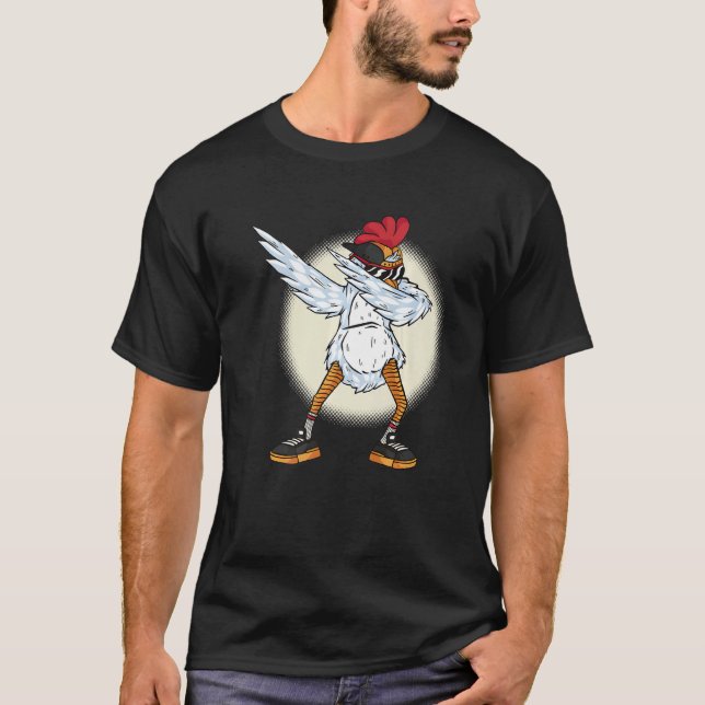 Chicken Dabbing  Chickens Farm Farmer Dab Dance T Shirt (Framsida)
