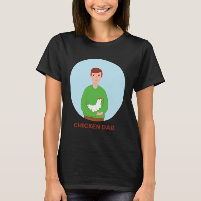 Chicken Dad Hen Red Junglefowl Fowl Bird Farmer Fa T Shirt (Framsida)