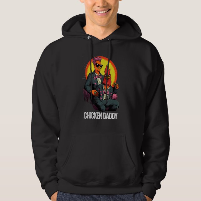 Chicken Daddy Chicken Father Farmer Poultry Father Hoodie (Framsida)