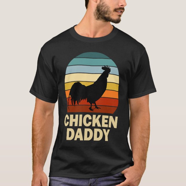 Chicken Daddy Vintage Chicken Daddy Farmer T Shirt (Framsida)