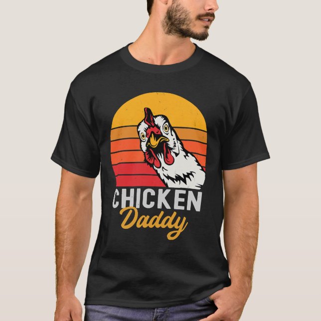 Chicken Daddy Vintage Farmer   T Shirt (Framsida)