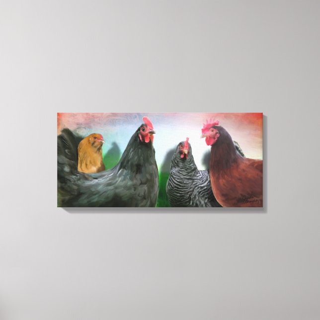 Chicken Dam 26x12 Stretched Canvas (Framsida)