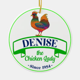 Chicken Dam Julgransprydnad Keramik