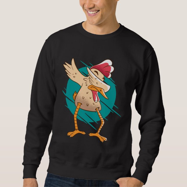 Chicken Dance Lång Ärmad Tröja (Framsida)