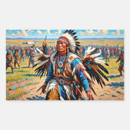 CHICKEN DANCE REKTANGULÄRT KLISTERMÄRKE