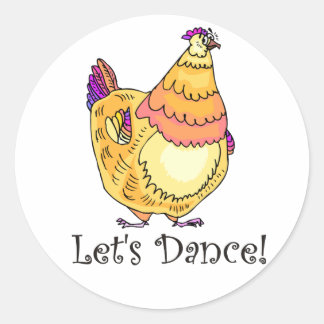 Chicken Dance Runt Klistermärke