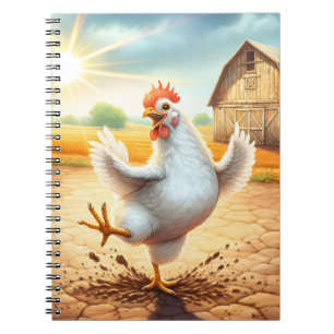 Chicken Dancing in Barnyard Anteckningsbok
