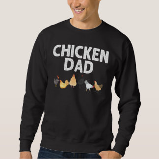 Chicken Designs For Dad Men Farming Poultry Animal Lång Ärmad Tröja