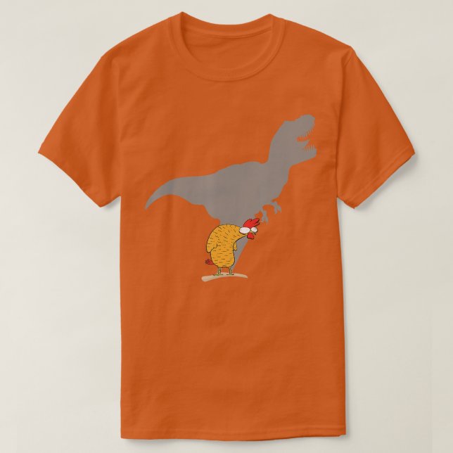 Chicken Dinosaur Shadow Funny Hen TRex Poultry Di T Shirt (Design framsida)