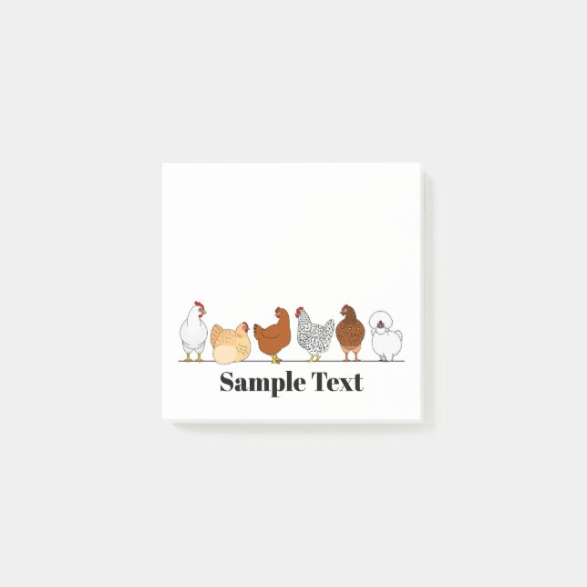 chicken doodle post it post-it block (Framsida)